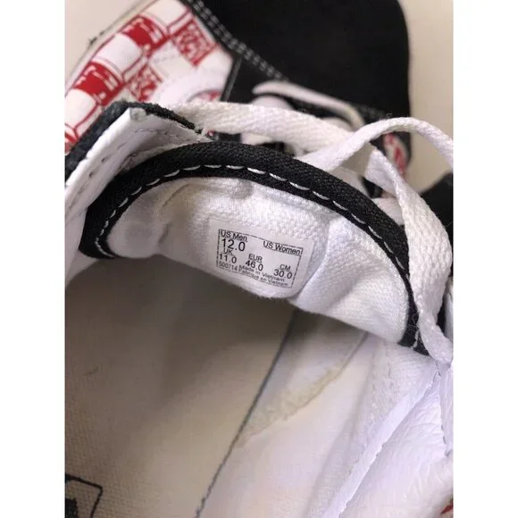 Vans Old School Sketch Checkerboard Sneakers Off The Wall Size 12 - Picture 8 of 11